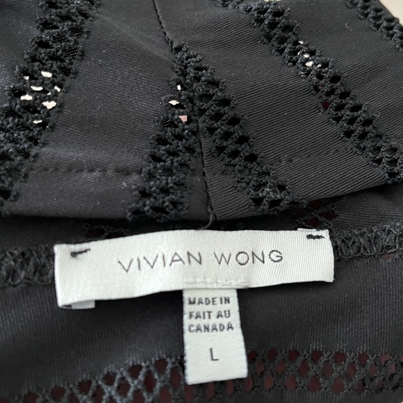 Vivian Wong open front  Black Duster  - Size Large - Picture 9 of 10